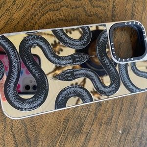 iPhone 13 Pro Max Case, Gently used, Snakes on Mirror Background